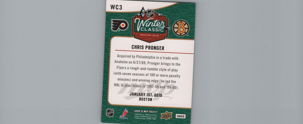2009-10 Upper Deck MVP #WC3 Chris Pronger Winter Classic