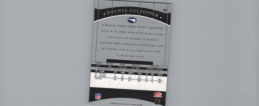 2001 Donruss Classics #48 Daunte Culpepper