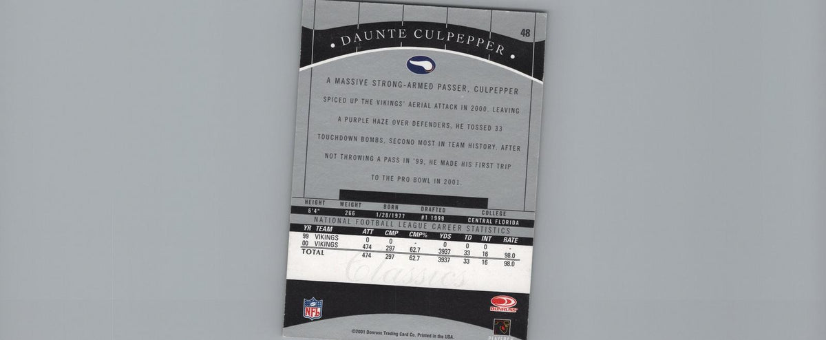 2001 Donruss Classics #48 Daunte Culpepper