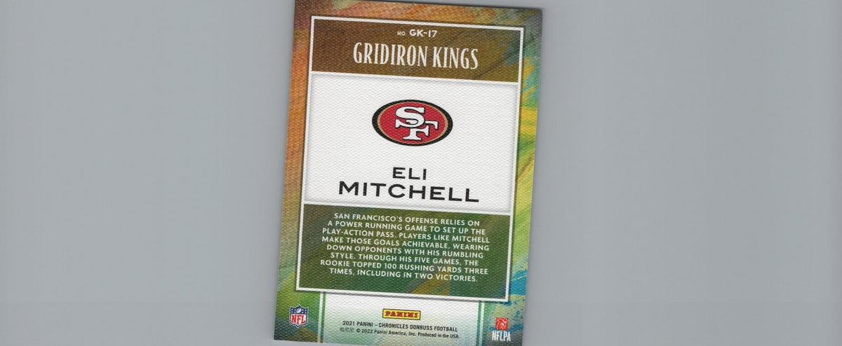 2021 Panini Chronicles #GK-17 Eli Mitchell Gridiron Kings Pink