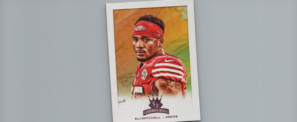 2021 Panini Chronicles #GK-17 Eli Mitchell Gridiron Kings Pink