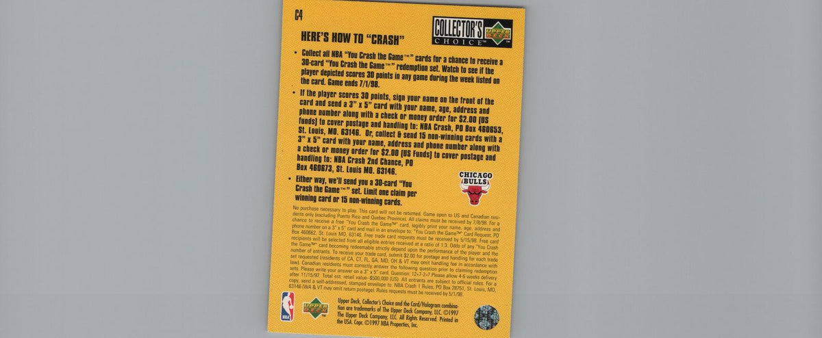 1997-98 Collector's Choice European #C4b Scottie Pippen You Crash the Game