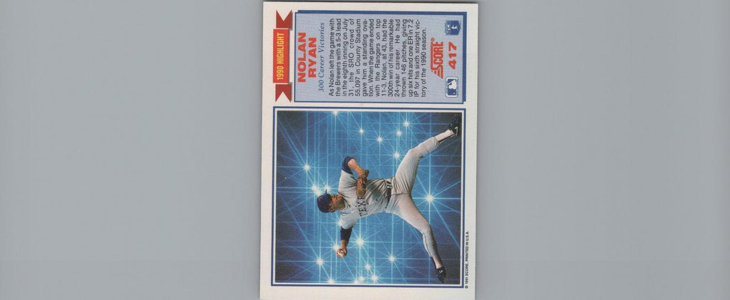 1991 Score #417 Nolan Ryan