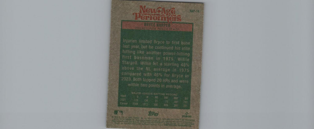 2024 Topps Heritage #NAP-14 Bryce Harper New Age Performers