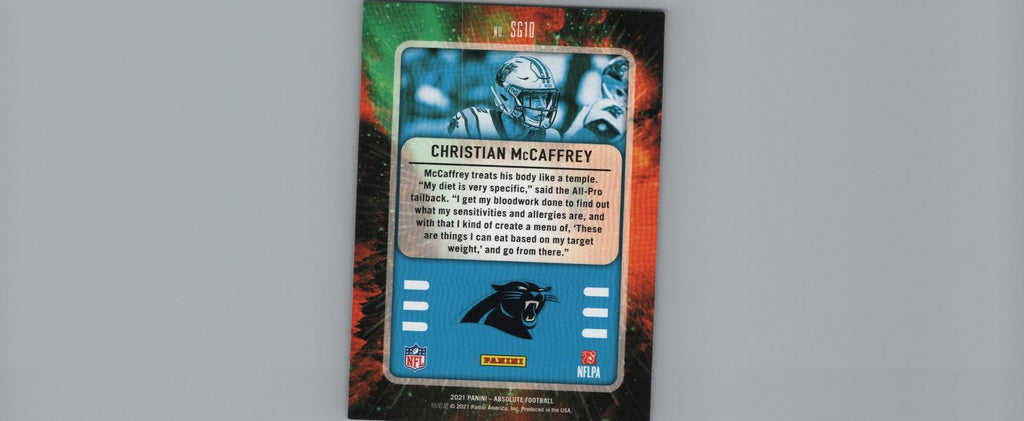 2021 Panini Absolute #SG10 Christian McCaffrey Star Gazing