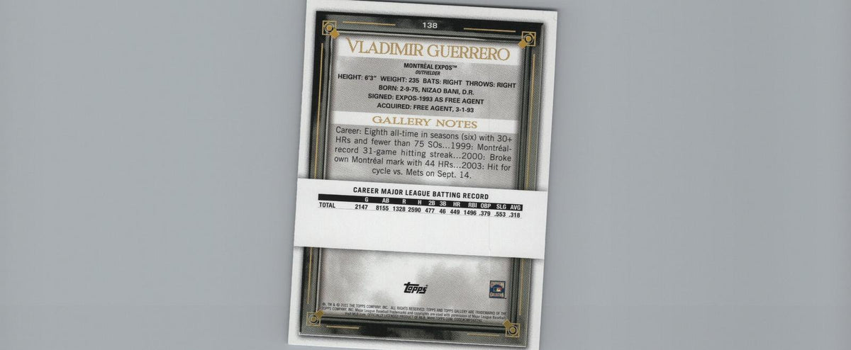2021 Topps Gallery #138 Vladimir Guerrero Private Issue #/250