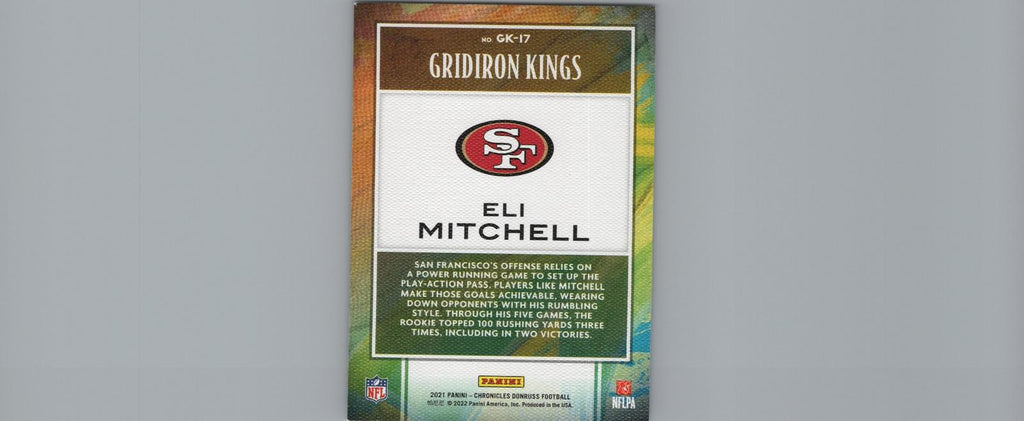 2021 Panini Chronicles #GK-17 Eli Mitchell Gridiron Kings Pink