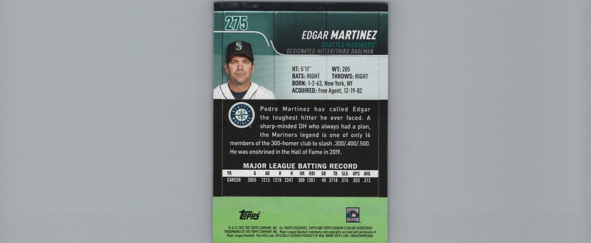 2022 Stadium Club #275 Edgar Martinez Red Foil