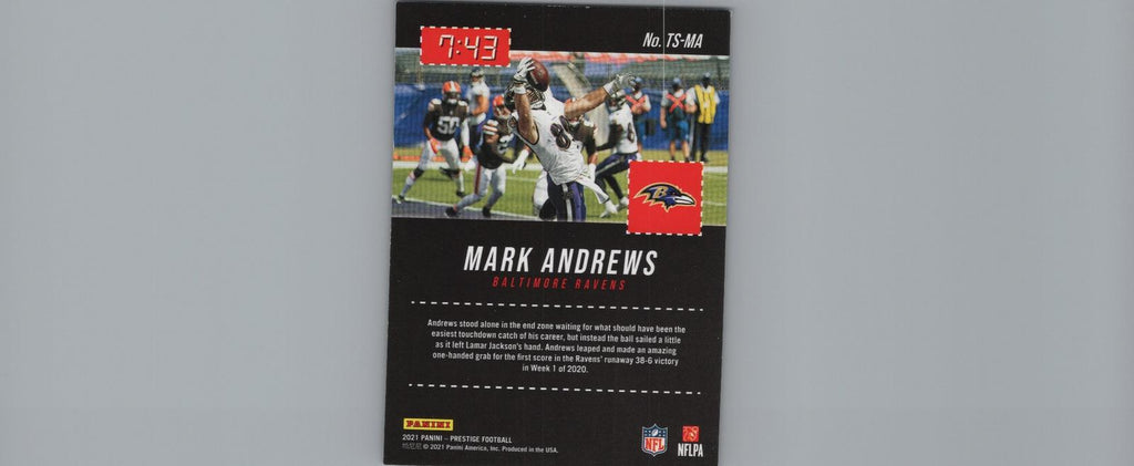 2021 Panini Prestige #TS-MA Mark Andrews Time Stamped