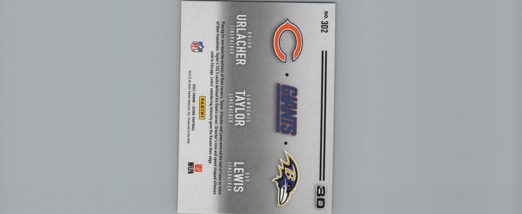 2021 Score #3D2 Brian Urlacher / Lawrence Taylor / Ray Lewis 3D