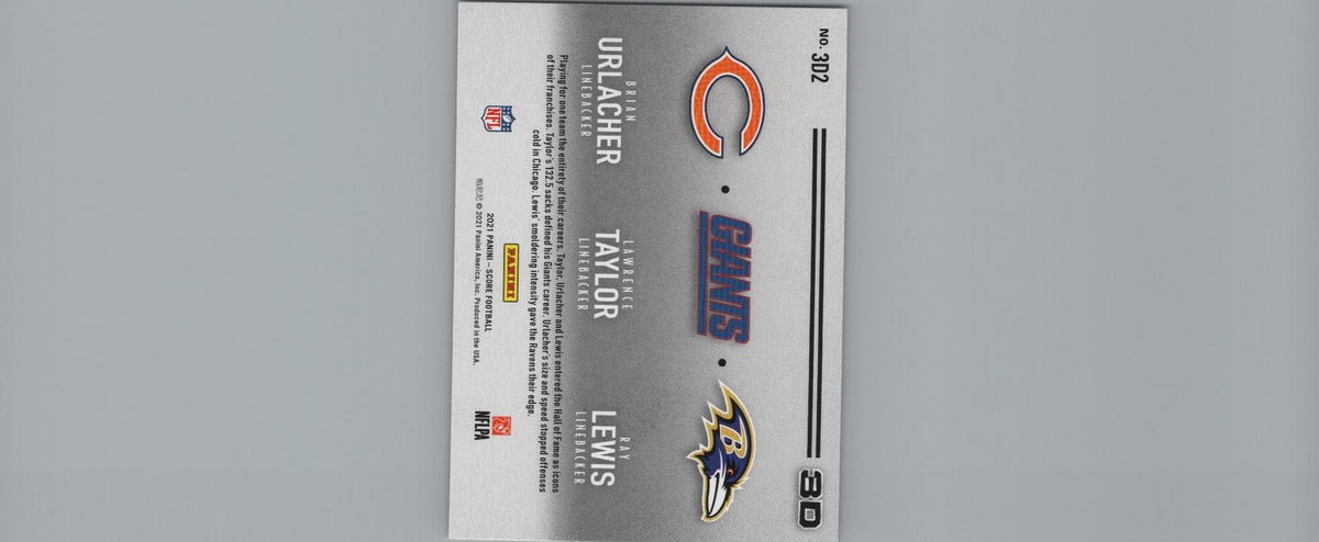 2021 Score #3D2 Brian Urlacher / Lawrence Taylor / Ray Lewis 3D