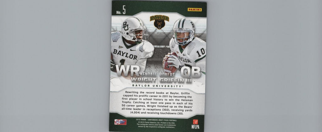 2015 Panini Draft Picks #5 Kendall Wright / Robert Griffin