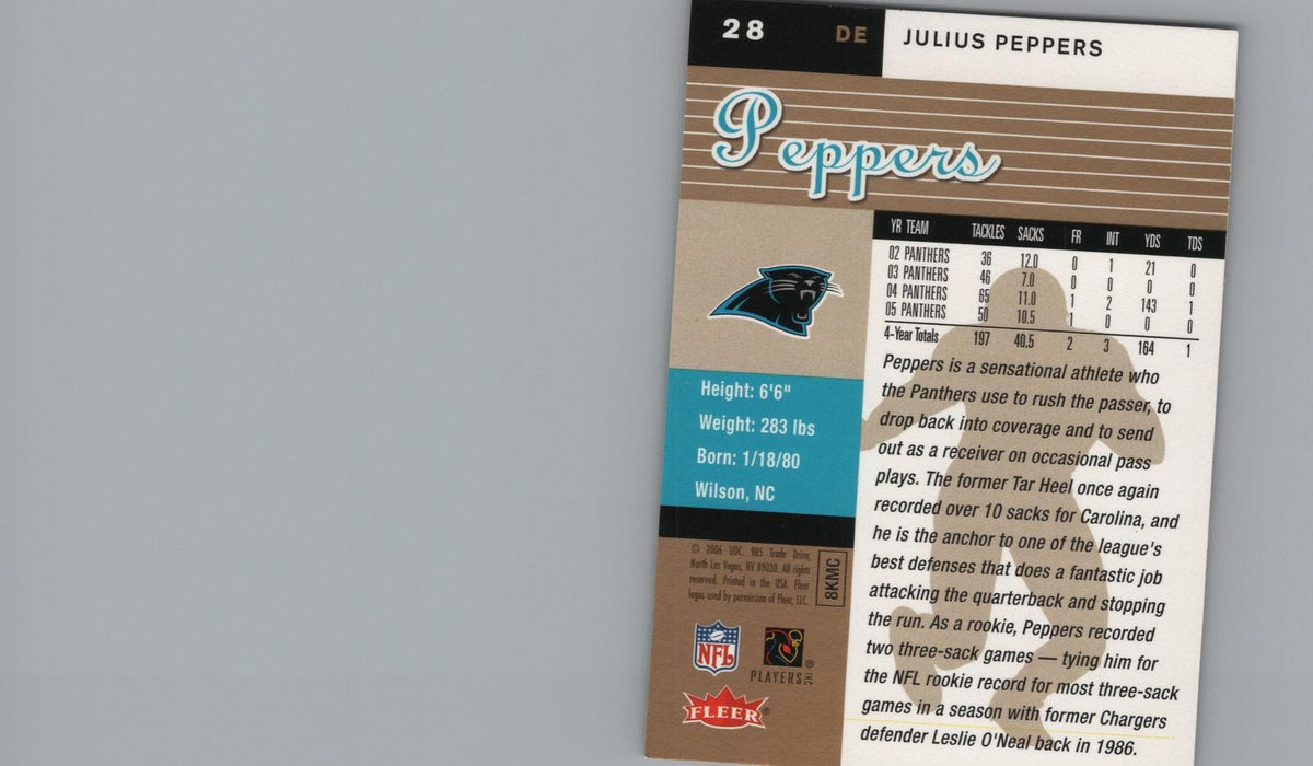 2006 Ultra #28 Julius Peppers Gold Medallion