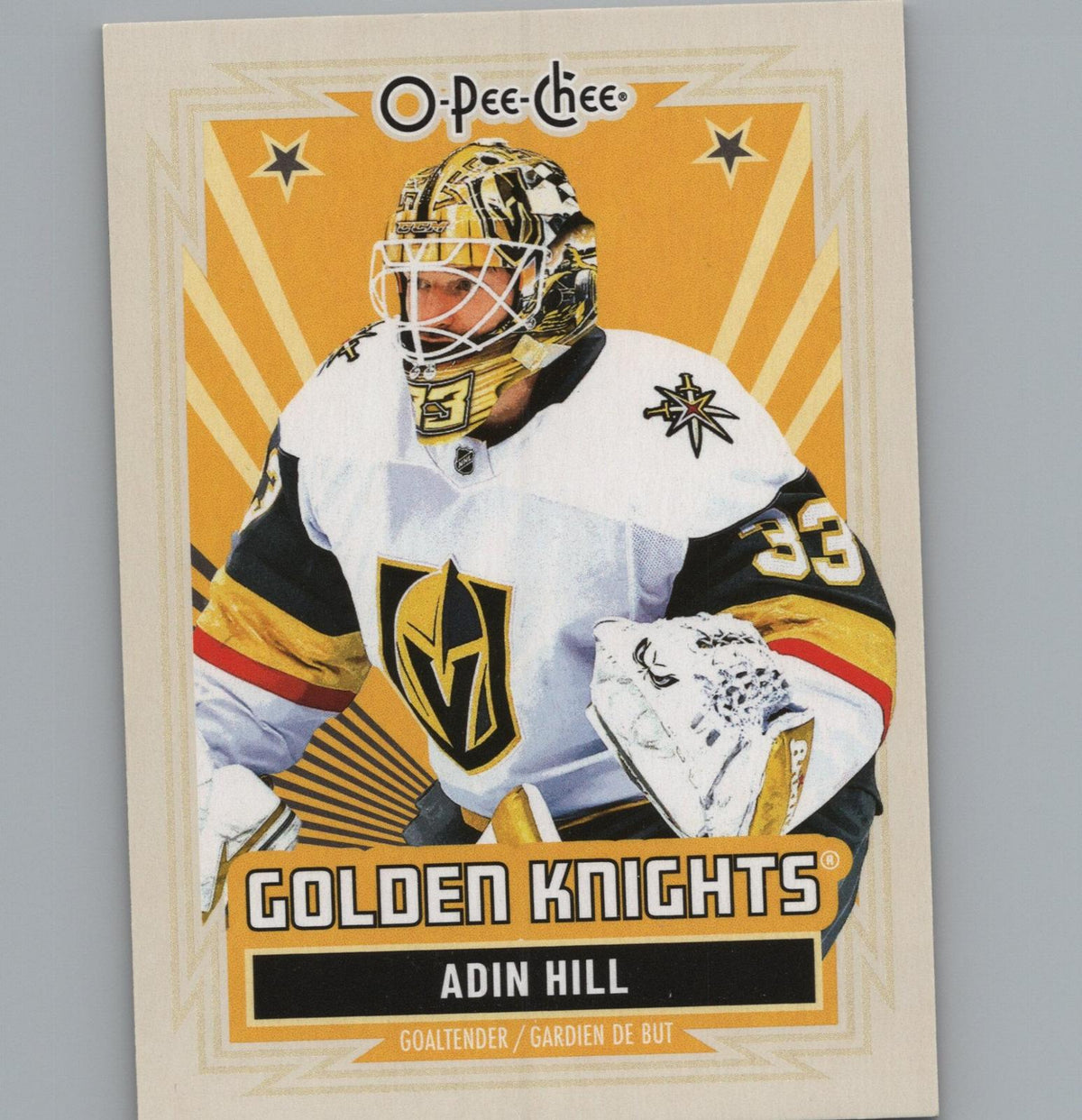 2025-26 O-Pee-Chee #NNO Adin Hill Retro Blank Backs
