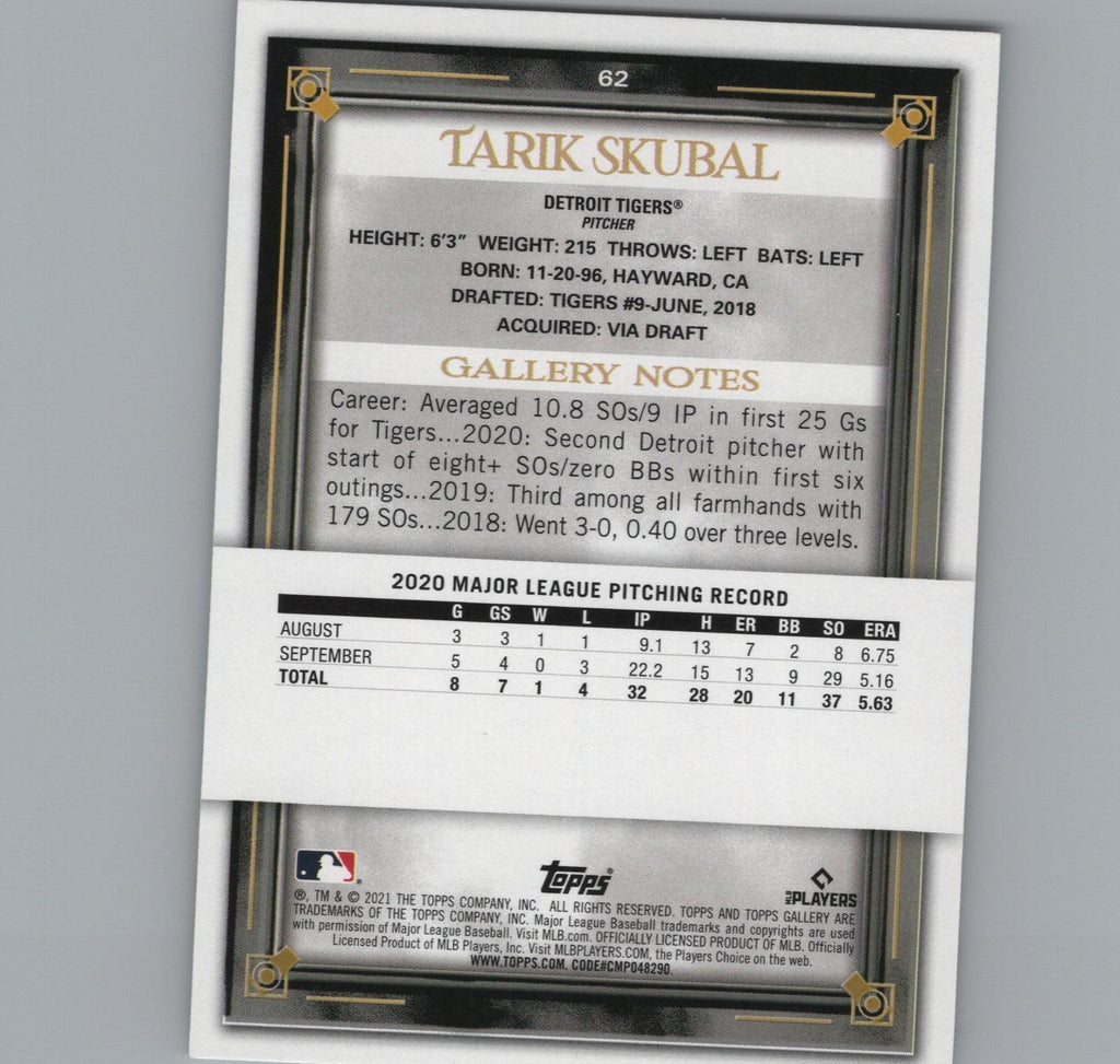 2021 Topps Gallery #62 Tarik Skubal