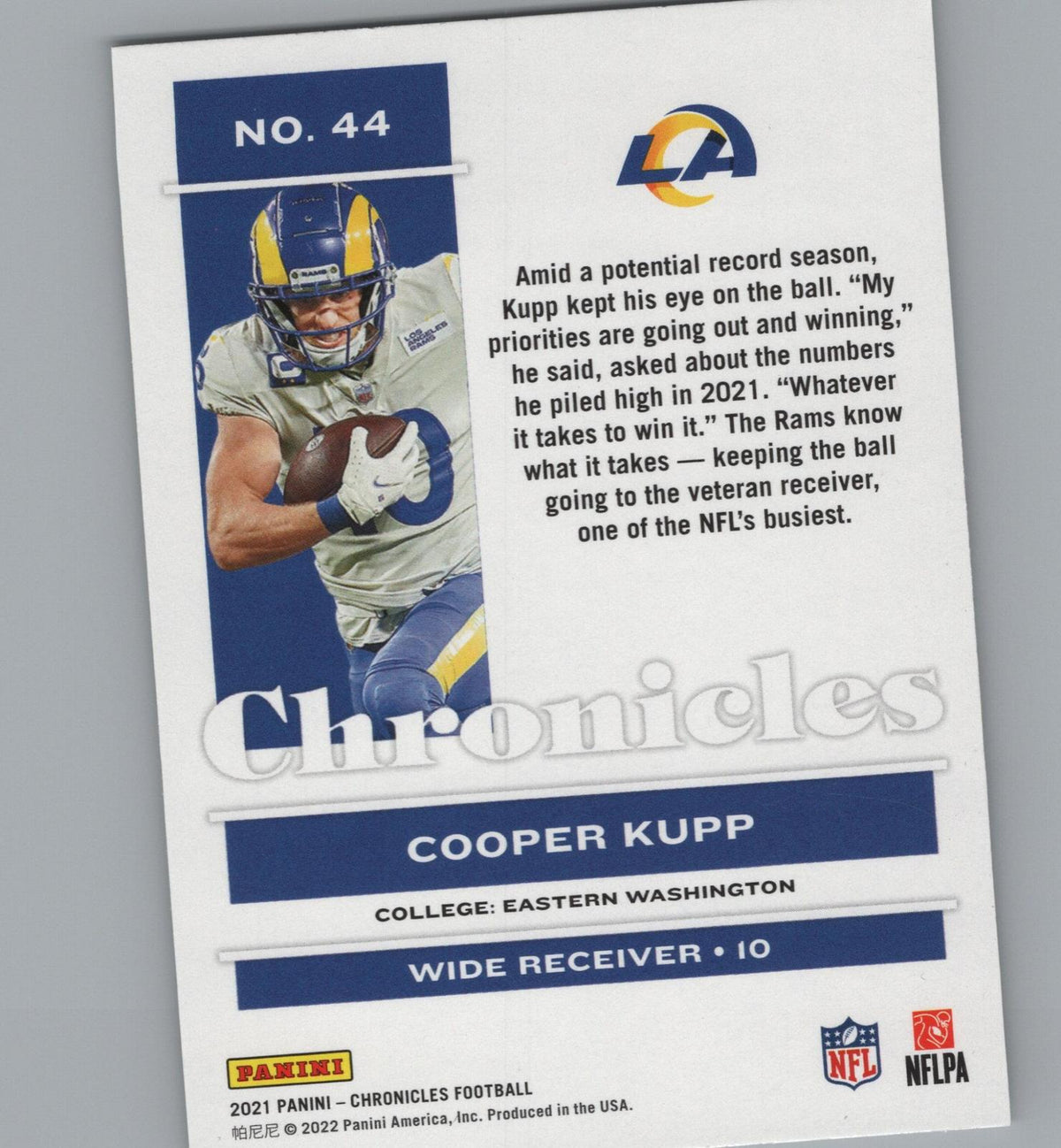 2021 Panini Chronicles #44 Cooper Kupp Bronze