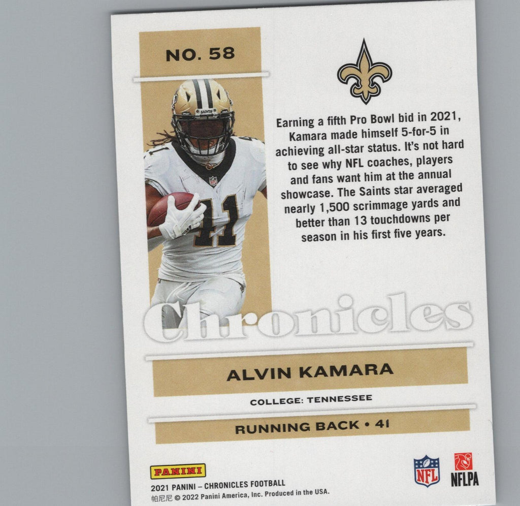 2021 Panini Chronicles #58 Alvin Kamara Pink