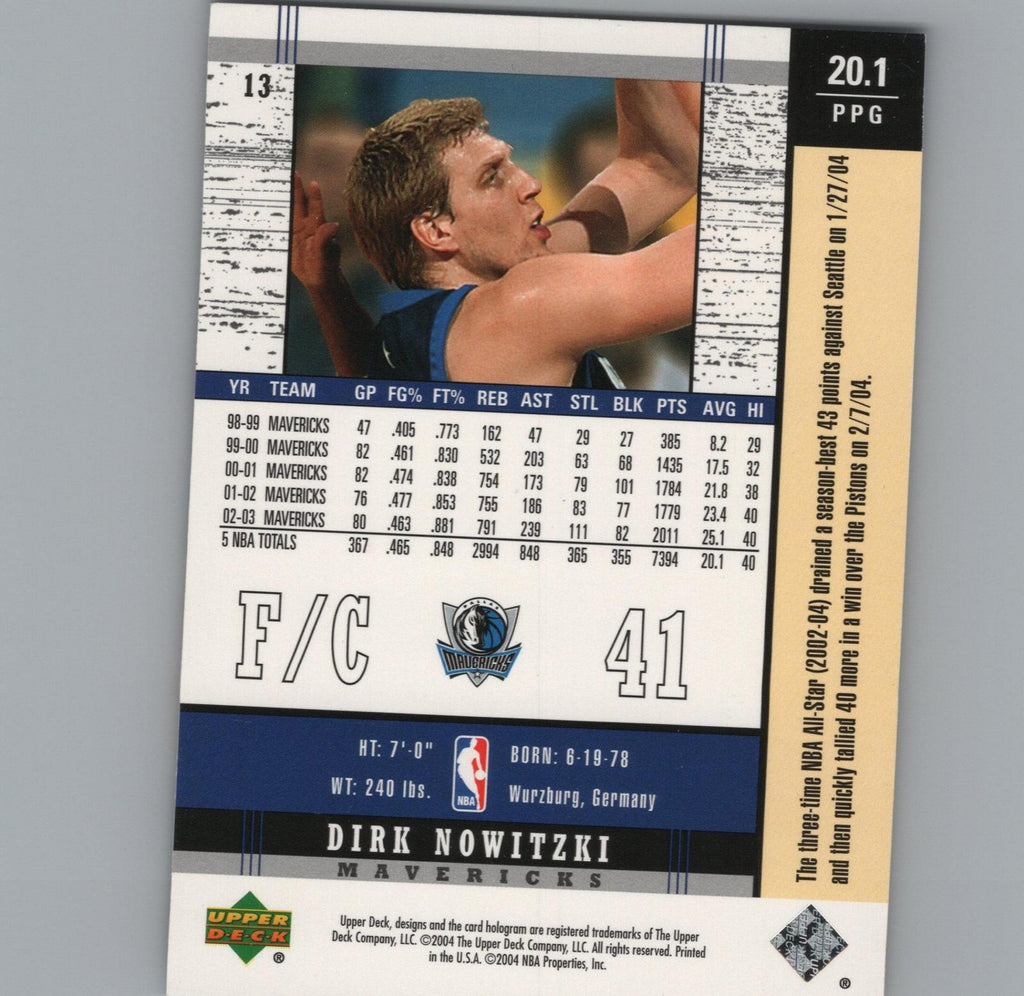 2003-04 Upper Deck Legends #13 Dirk Nowitzki