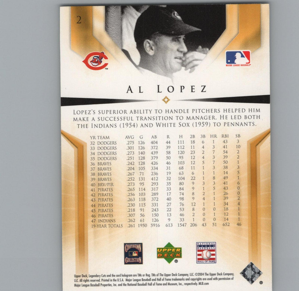2004 SP Legendary Cuts #2 Al Lopez