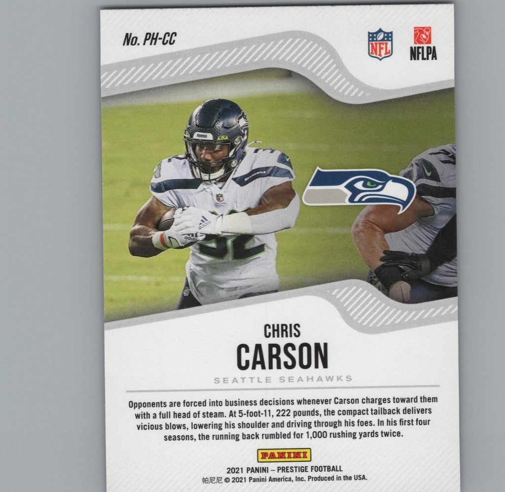 2021 Panini Prestige #PH-CC Chris Carson Power House