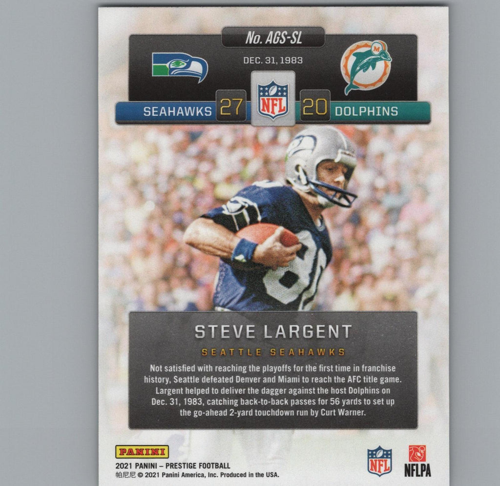 2021 Panini Prestige #AGS-SL Steve Largent Any Given Sunday