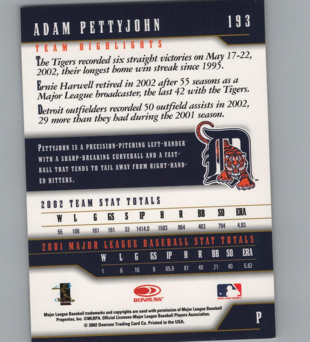 2003 Donruss Team Heroes #193 Adam Pettyjohn