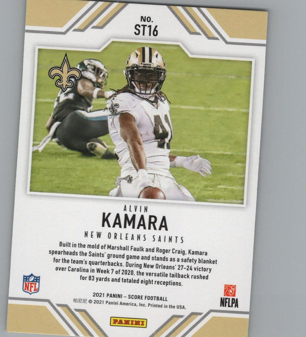 2021 Score #ST16 Alvin Kamara Score Team Gold