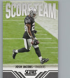 2021 Score #ST18 Josh Jacobs Score Team