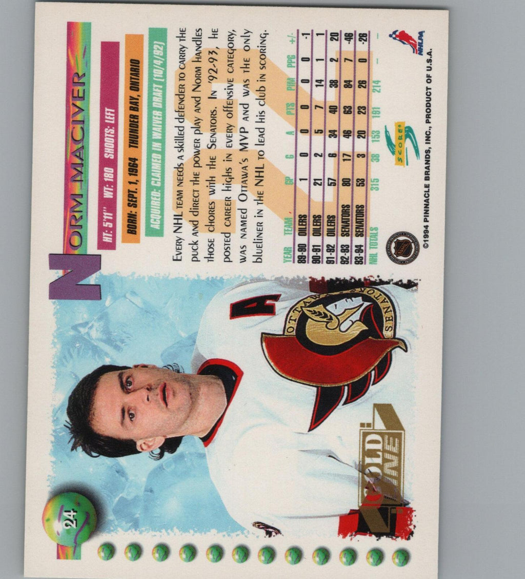 1994-95 Score #24 Norm Maciver Gold Line