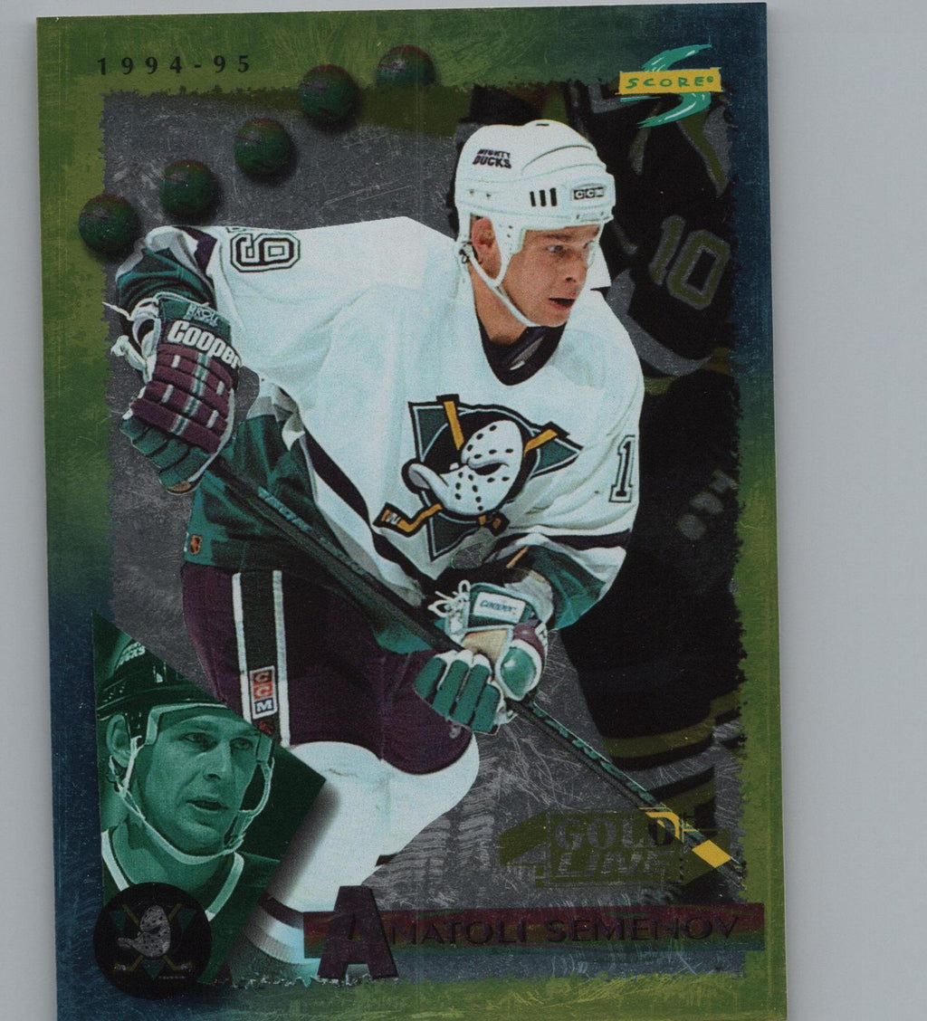 1994-95 Score #16 Anatoli Semenov Gold Line Punched