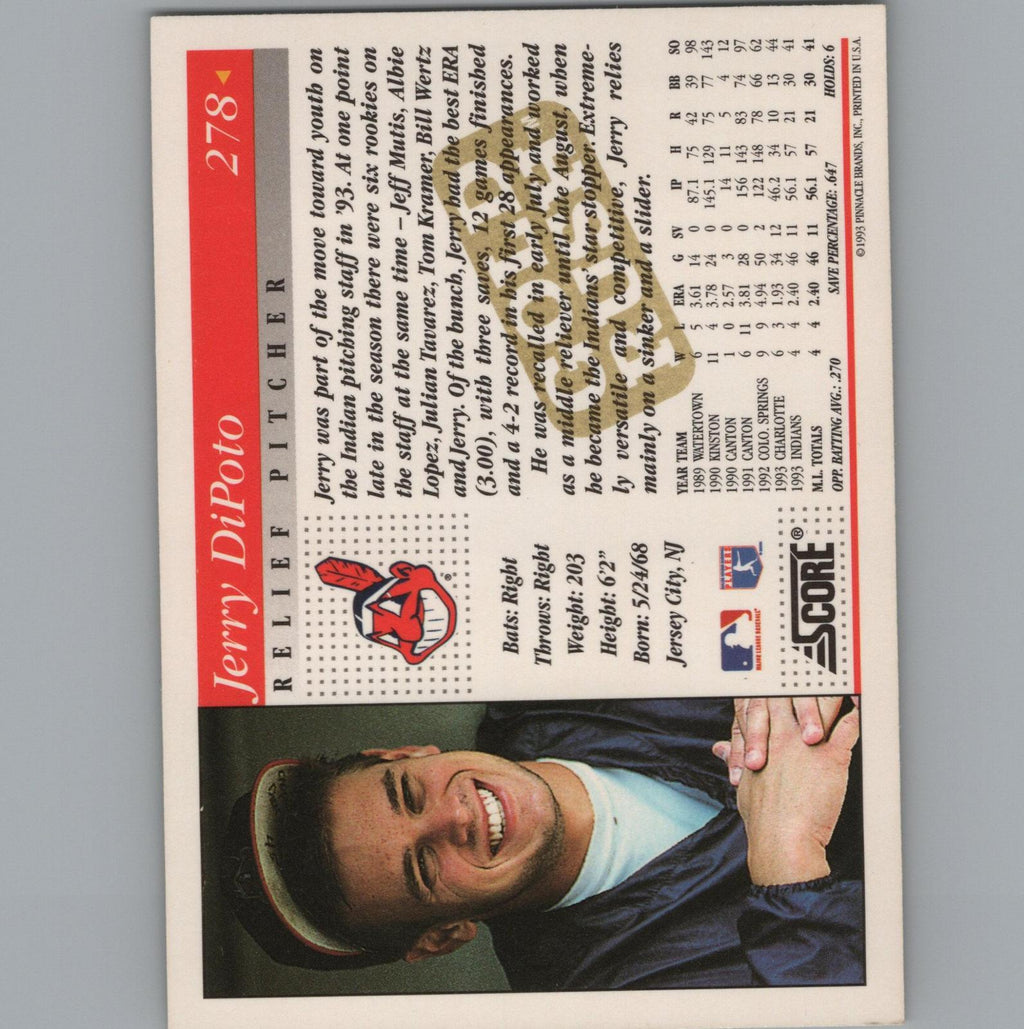 1994 Score #278 Jerry DiPoto Gold Rush