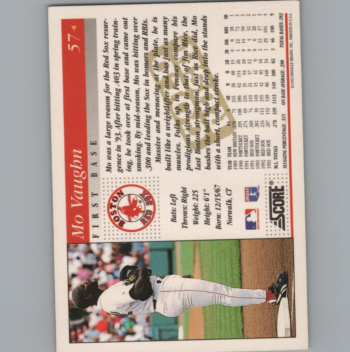 1994 Score #57 Mo Vaughn Gold Rush