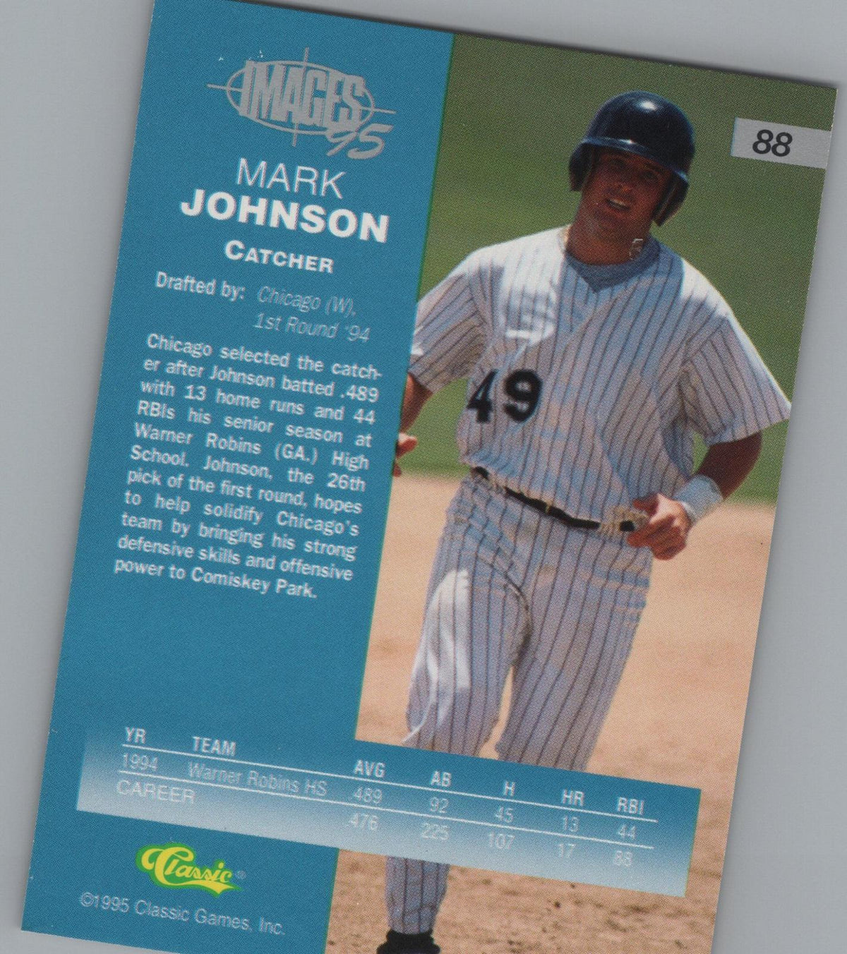 1995 Classic Images Four Sport #88 Mark Johnson