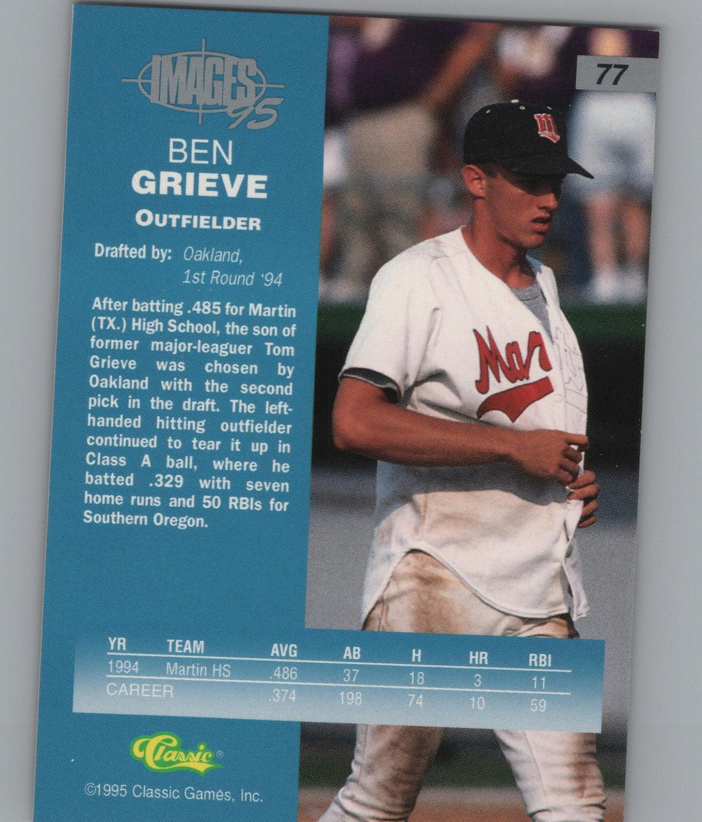 1995 Classic Images Four Sport #77 Ben Grieve