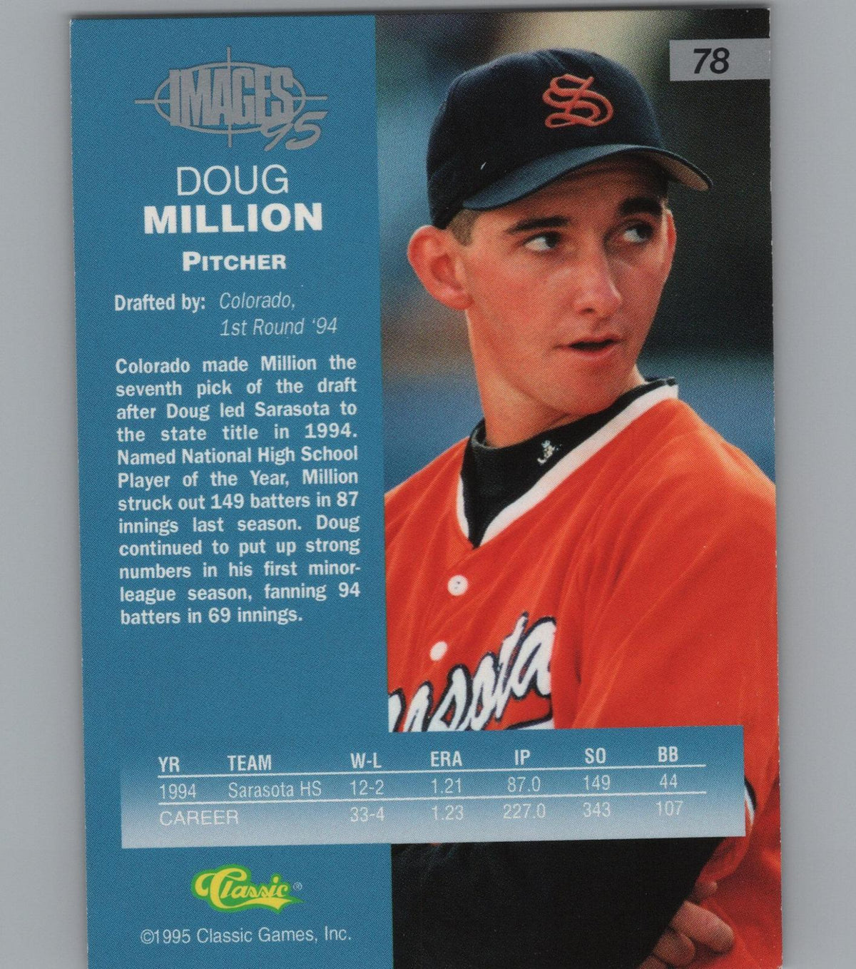 1995 Classic Images Four Sport #78 Doug Million