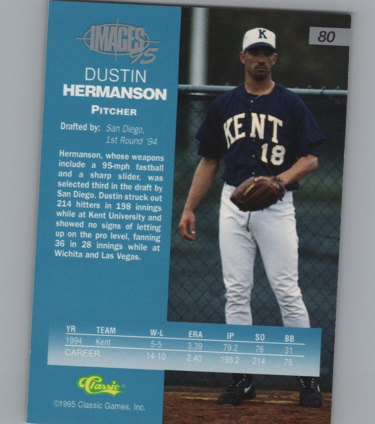1995 Classic Images Four Sport #80 Dustin Hermanson