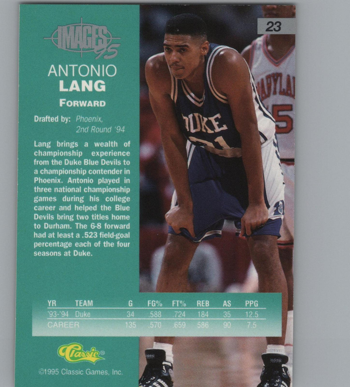 1995 Classic Images Four Sport #23 Antonio Lang