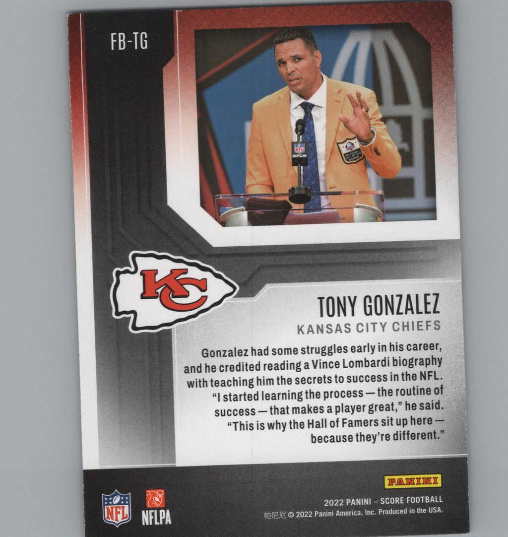 2022 Score #FB-TG Tony Gonzalez First Ballot