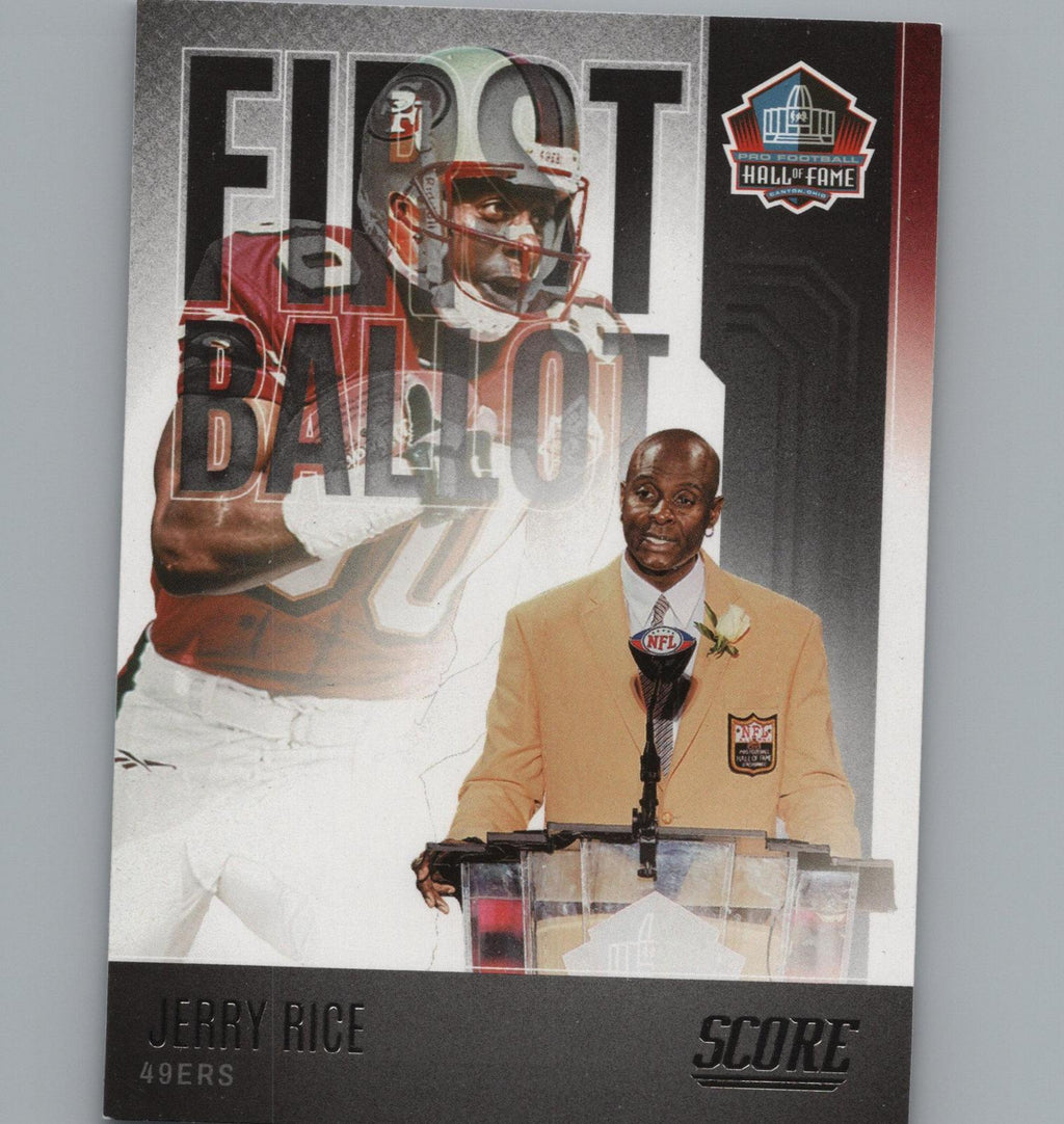2022 Score #FB-JR Jerry Rice First Ballot Purple