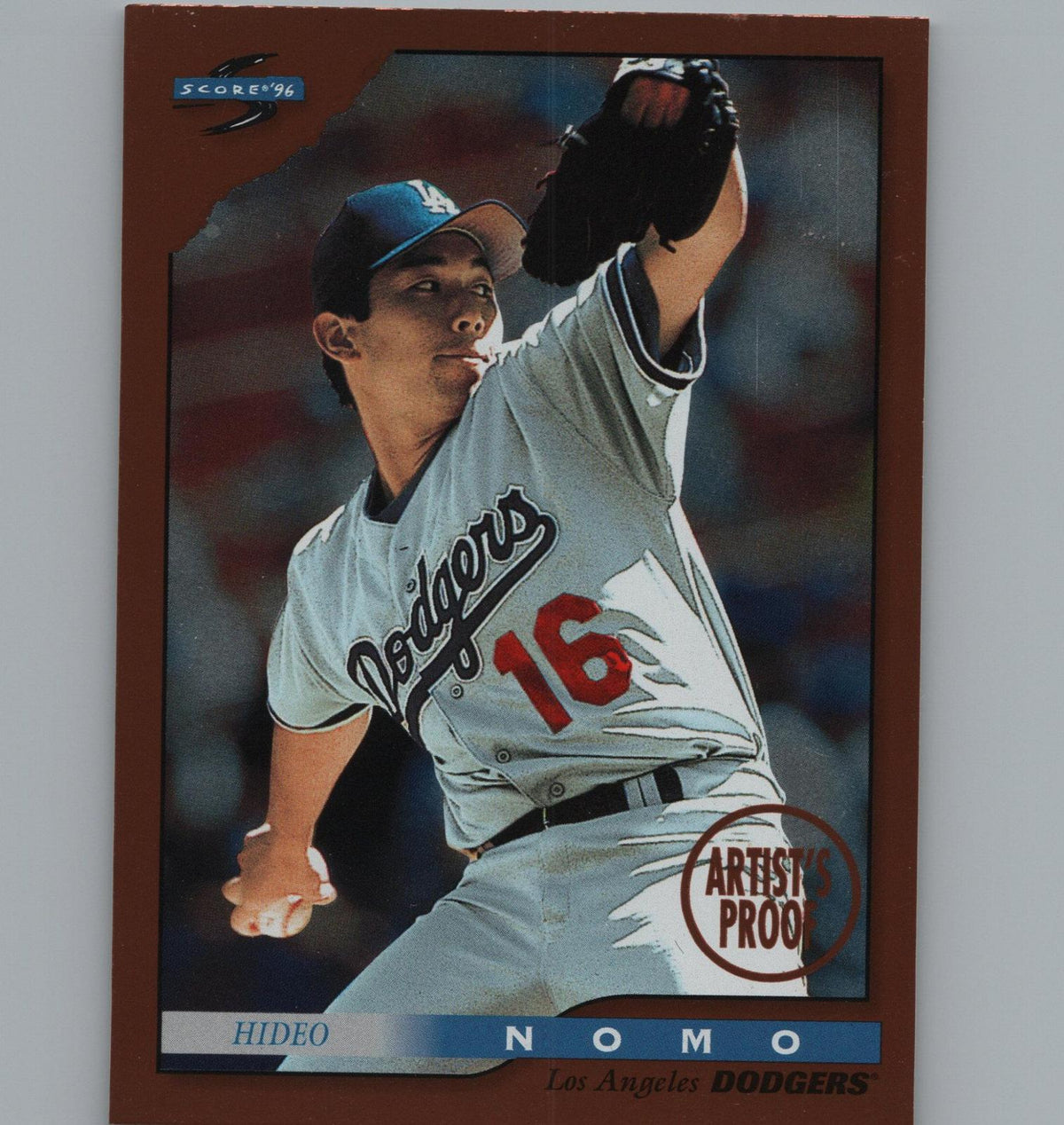 1996 Score #45 Hideo Nomo Dugout Collection Artist's Proofs (Series Two)