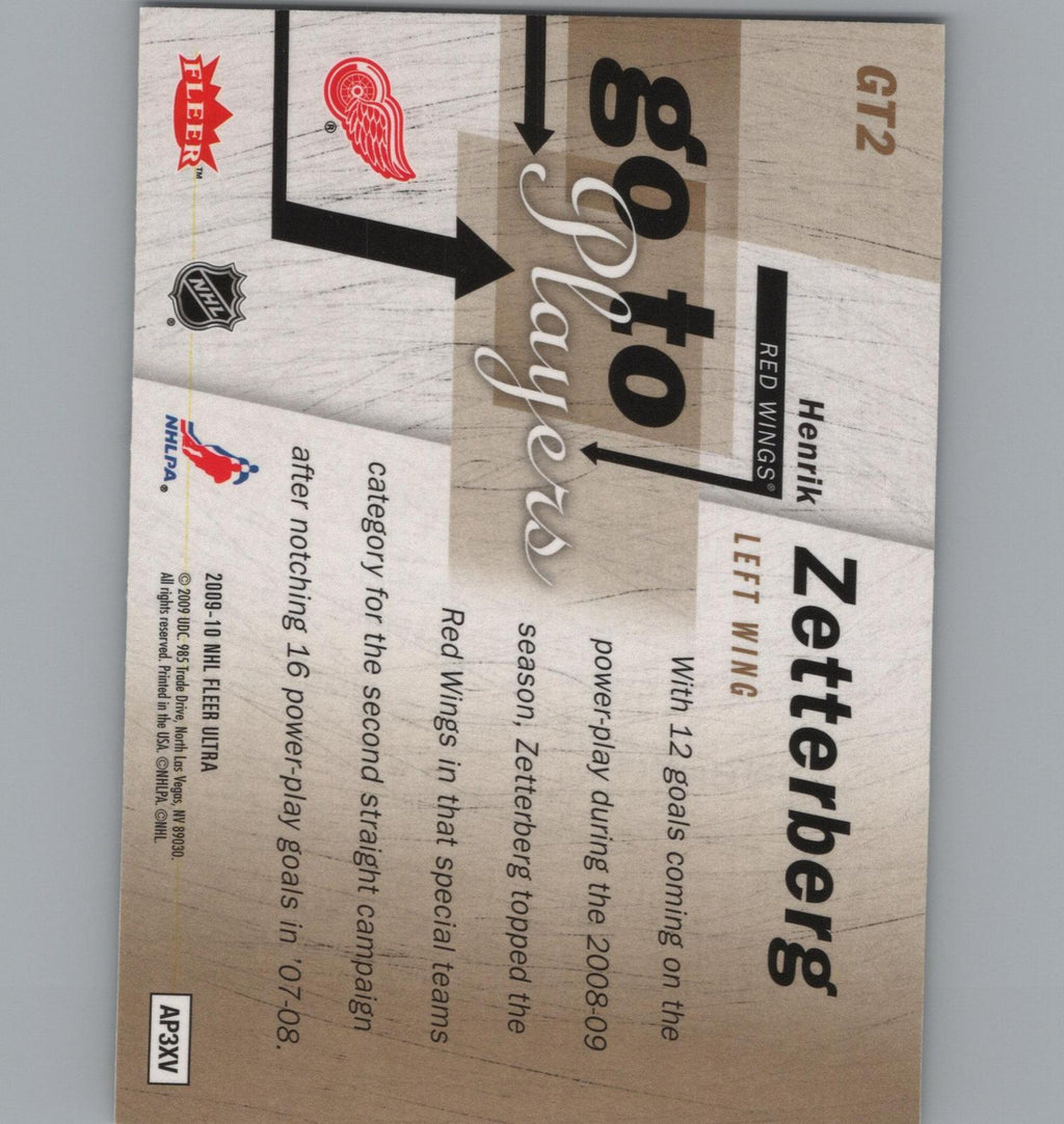 2009-10 Ultra #GT2 Henrik Zetterberg Go To Players
