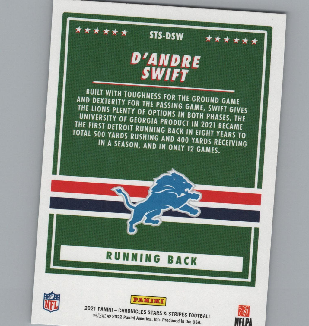 2021 Panini Chronicles #STS-DSW D'Andre Swift Stars and Stripes