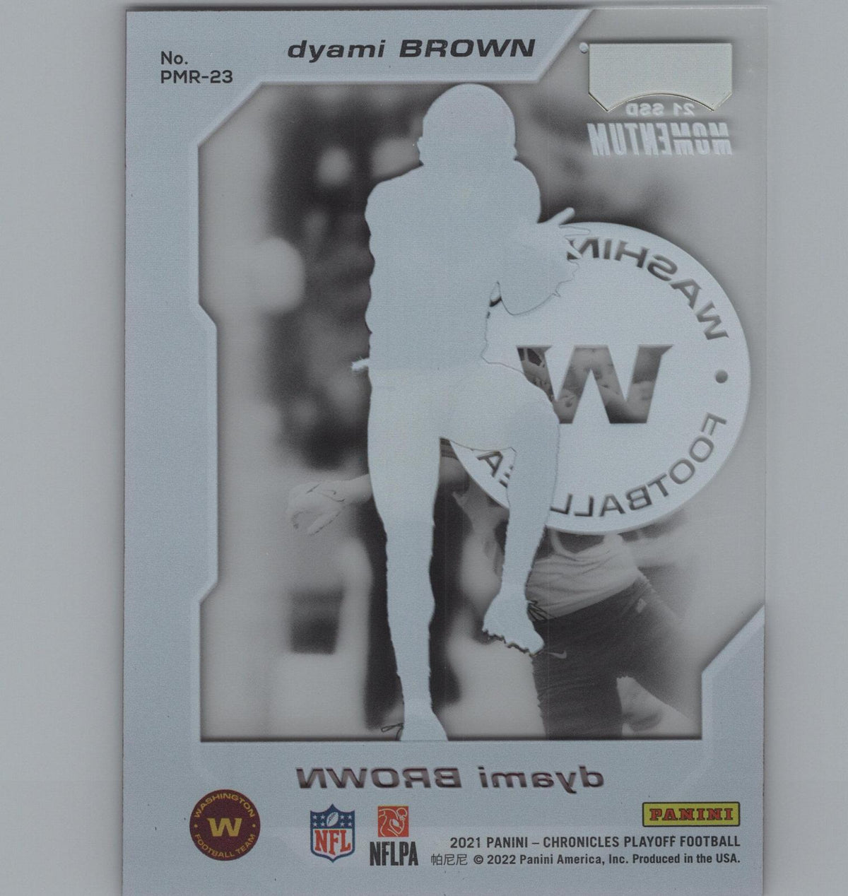 2021 Panini Chronicles #PMR-23 Dyami Brown Playoff Momentum Rookies