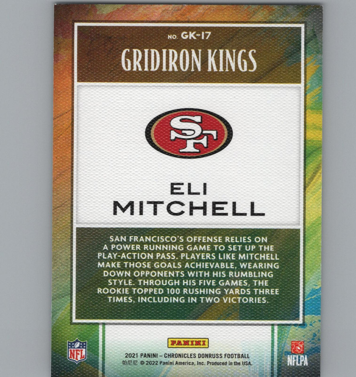 2021 Panini Chronicles #GK-17 Eli Mitchell Gridiron Kings