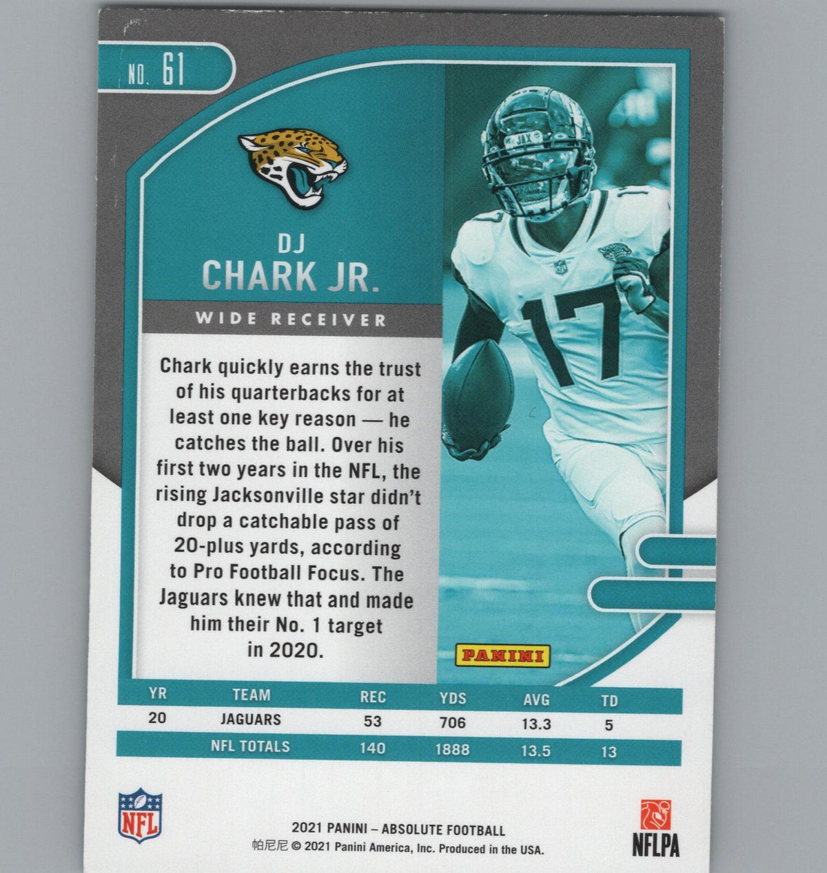 2021 Panini Absolute #61 DJ Chark Jr. Retail
