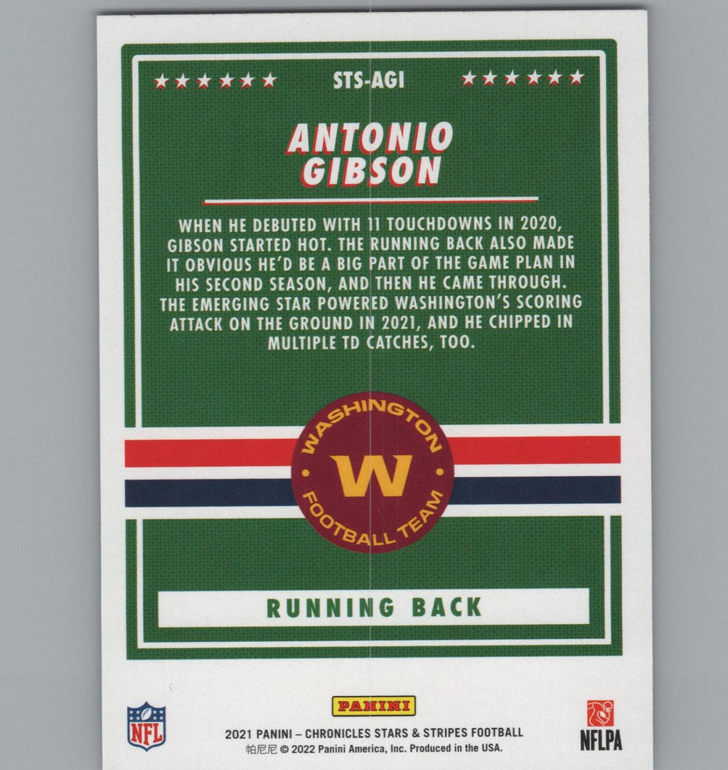 2021 Panini Chronicles #STS-AGI Antonio Gibson Stars and Stripes