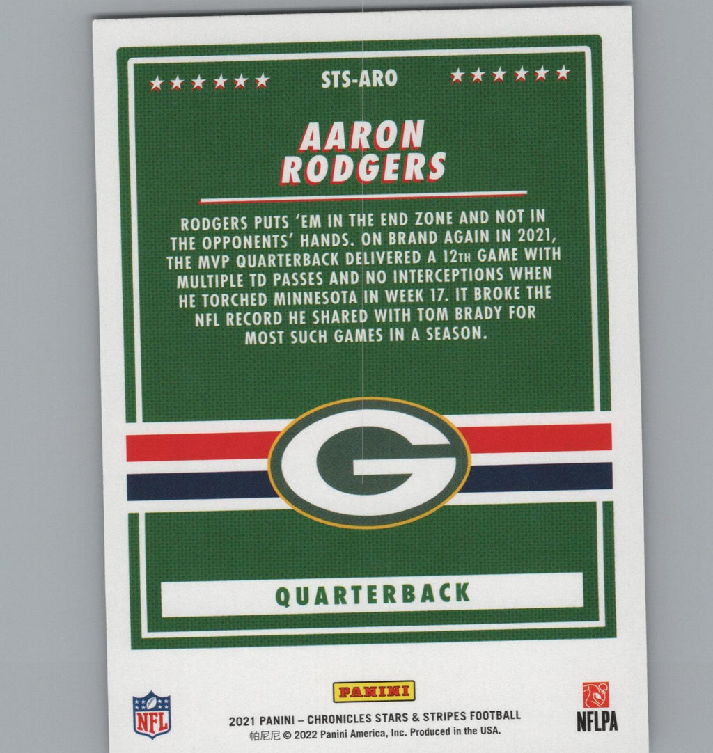 2021 Panini Chronicles #STS-ARO Aaron Rodgers Stars and Stripes