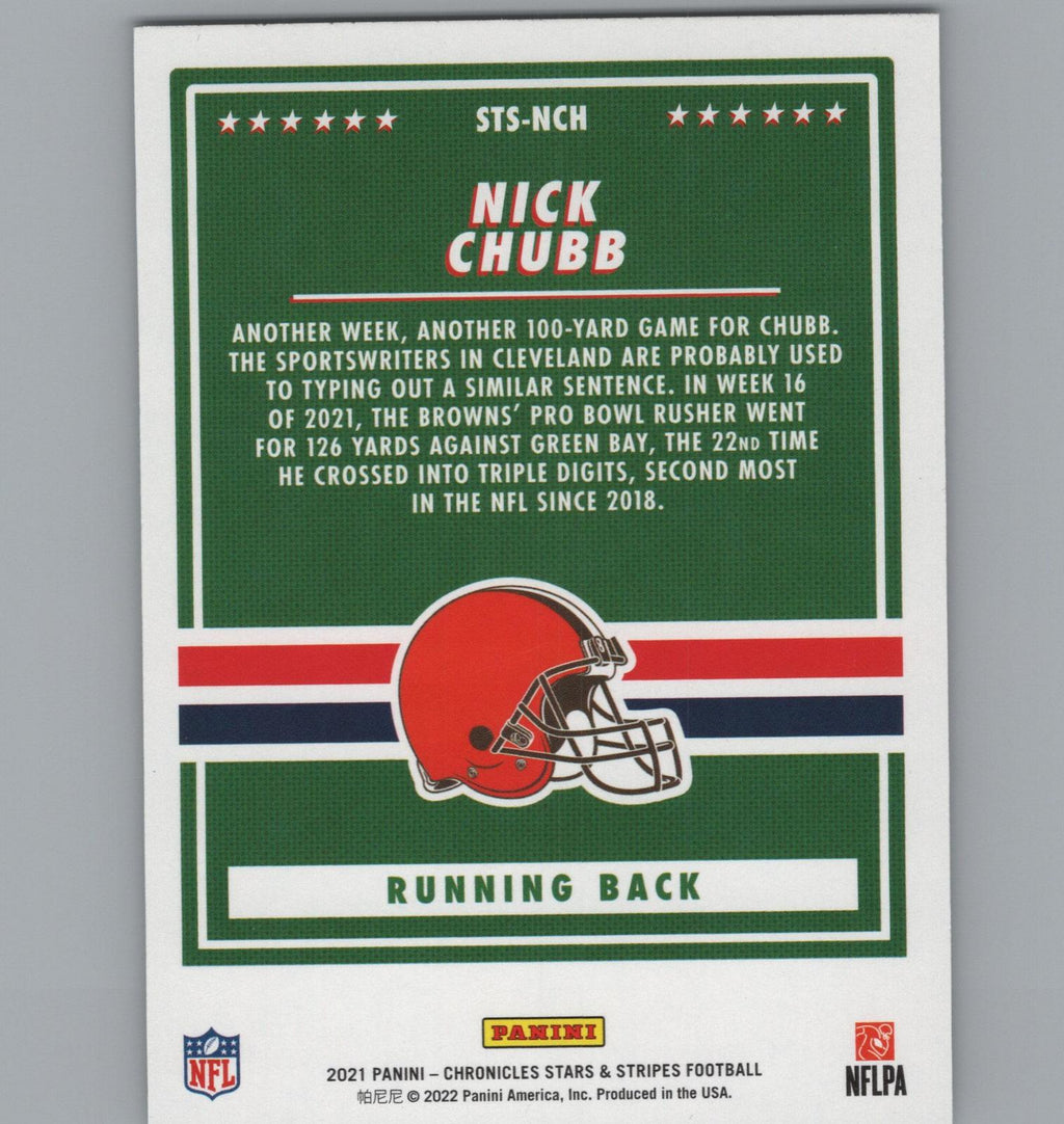 2021 Panini Chronicles #STS-NCH Nick Chubb Stars and Stripes