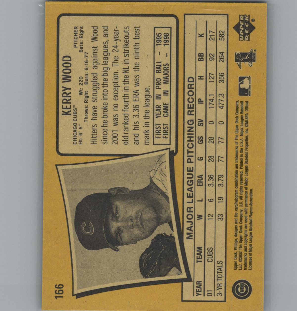 2002 Upper Deck Vintage #166 Kerry Wood