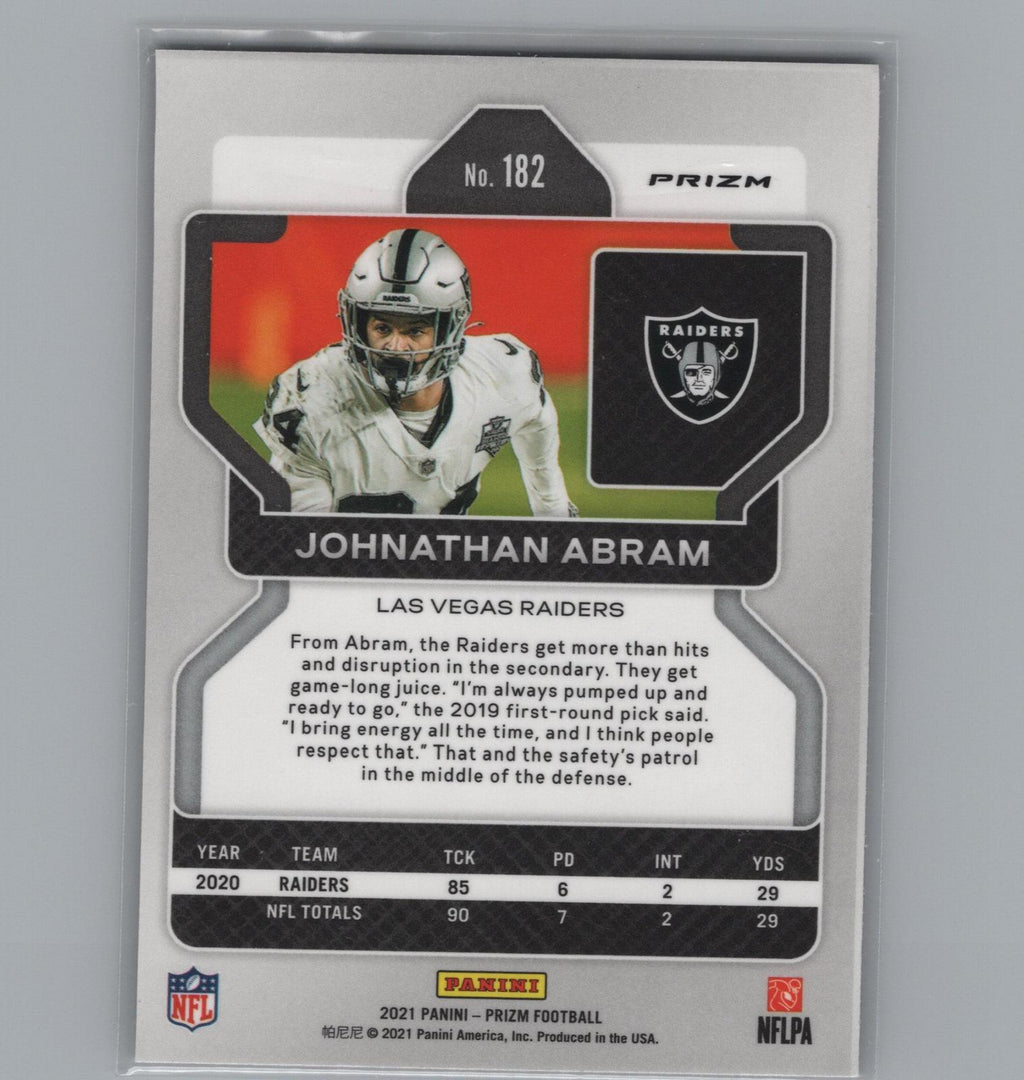 2021 Panini Prizm #182 Johnathan Abram Red Ice